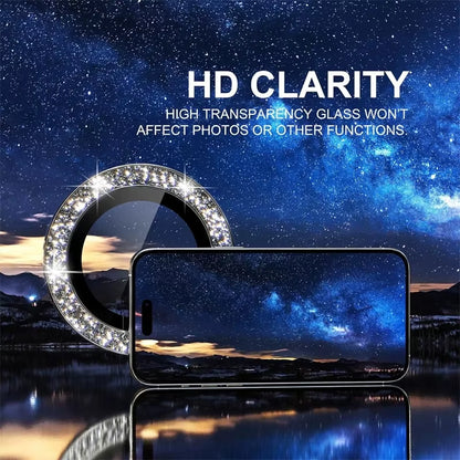 Camera Lens Protector for Iphone 11 12 13 Pro Max Mini 14 15 Pro Max Diamond Metal Protective Glass for Iphone 14 15 plus Lens