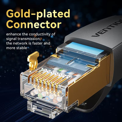 CAT8 Ethernet Cable 40Gbps 2000Mhz CAT 8 Networking Cotton Braided Internet Lan Cord for Laptops PS 5 Router RJ45 Cable