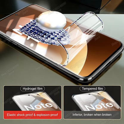 4PCS Hydrogel Film for Xiaomi Redmi Note 15 14 13 12 11 10 9 Pro plus Screen Protector for Redmi Note 14S 12S 11S 10S Soft Film